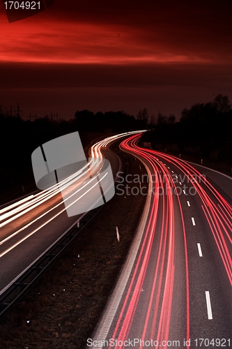 Image of night traffic