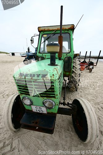 Image of Tractor on a beach