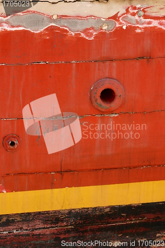 Image of Detail of boat in Corsica