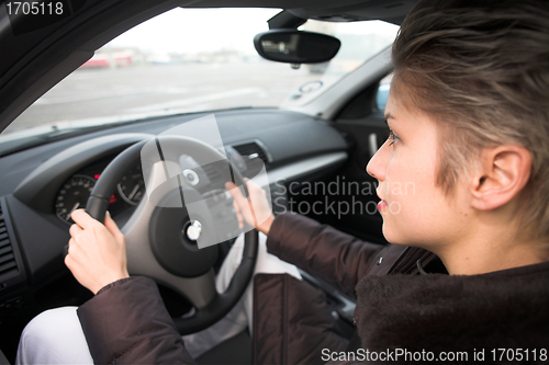 Image of woman driving