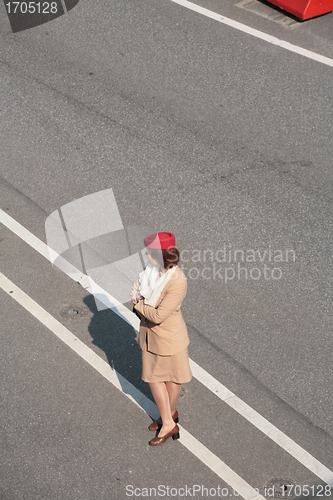 Image of Stewardess in Hamburg airport