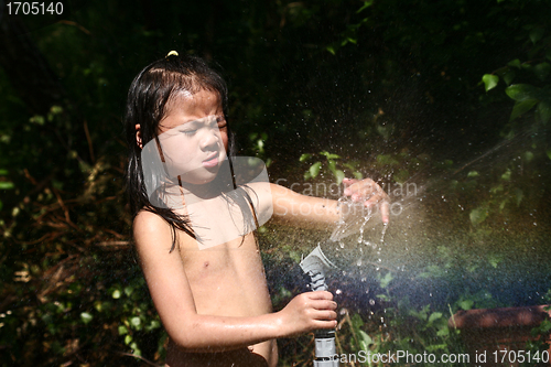 Image of splashing with water