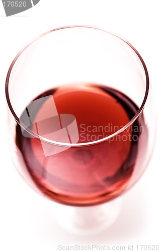 Image of Glass of Red Wine (Close Top View)