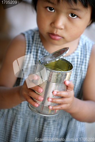 Image of child  and water