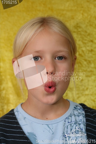 Image of  girl's amusing face