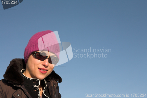 Image of happy woman outdoor