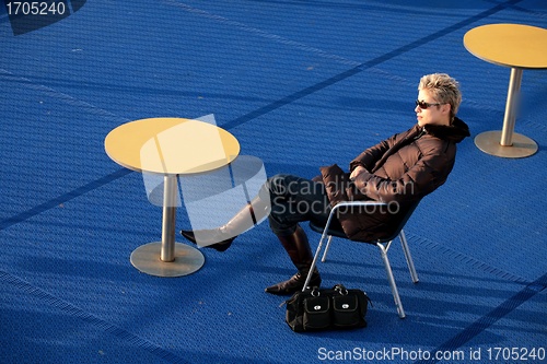 Image of woman on ferry