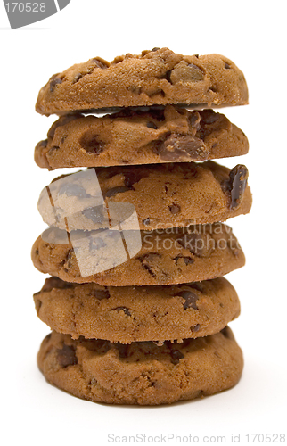 Image of Stack of Chocolate Chip Cookies