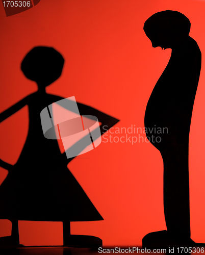 Image of man and woman silhouette