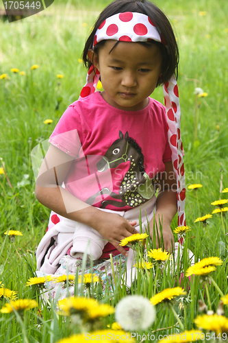 Image of Girl in flowers