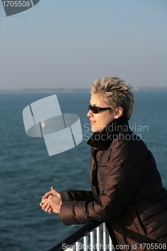 Image of woman on ferry