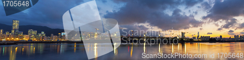 Image of Hong Kong downtown at sunset