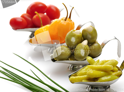 Image of Pepper ,Olives And Tomatoes