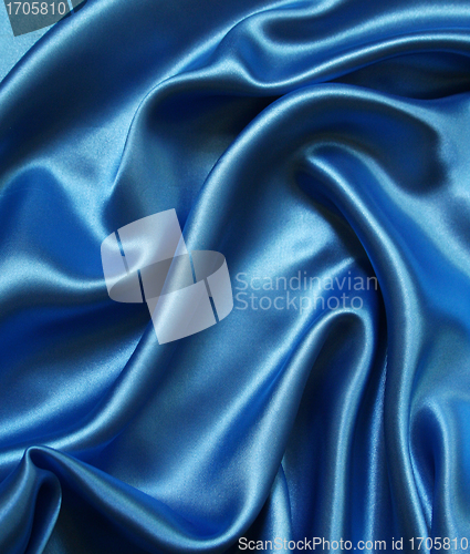 Image of Smooth elegant blue silk 