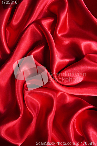 Image of Smooth elegant red silk can use as background Smooth elegant red