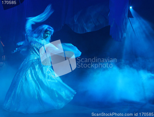 Image of Blue dancing woman