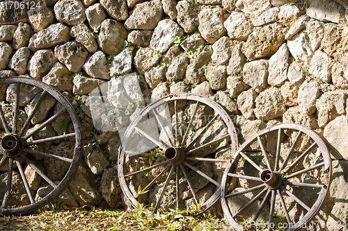 Image of Old Wooden Wheels