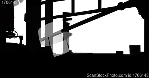 Image of black and white industry structures