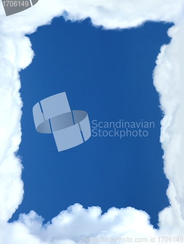 Image of real clouds frame