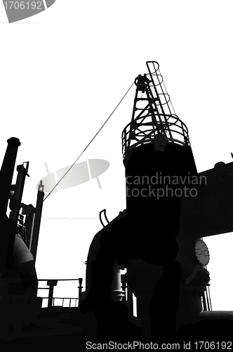 Image of black and white industry structures