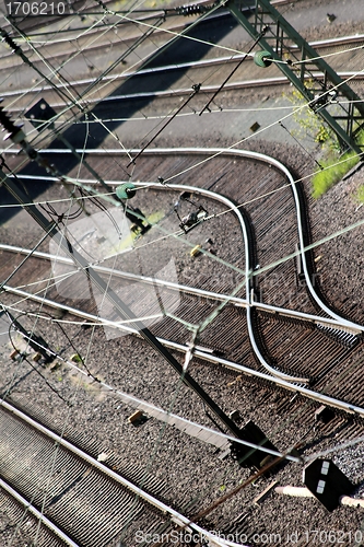 Image of railway tracks texture