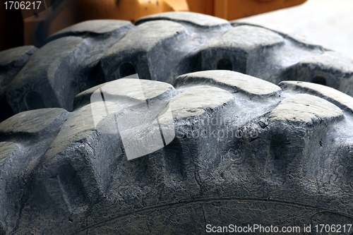 Image of excavator tires