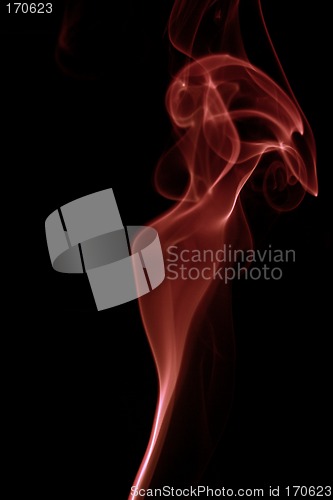 Image of Red Smoke on Black