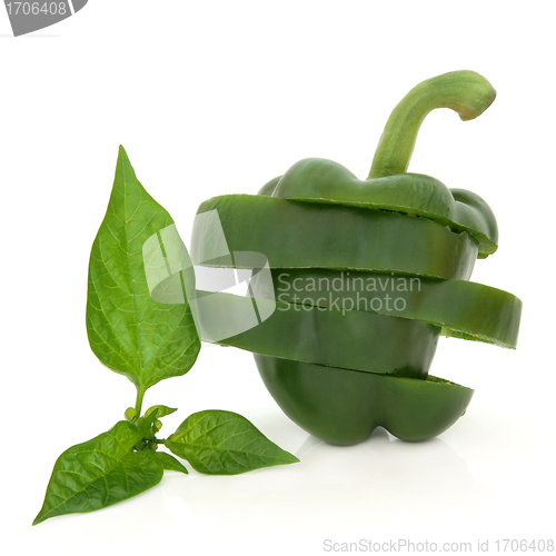 Image of Sliced Green Pepper