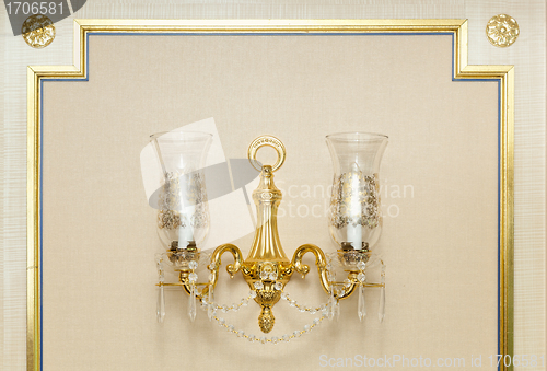 Image of Wall Gold Chandelier Abstract