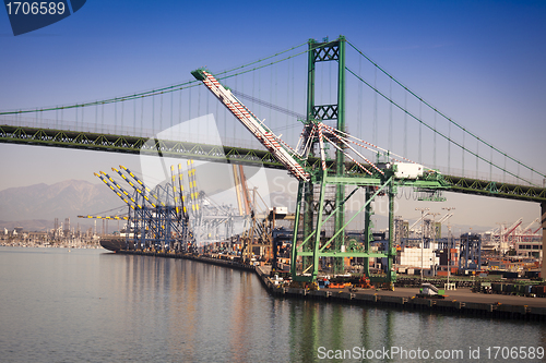 Image of San Pedro Ship Yard and Bridge