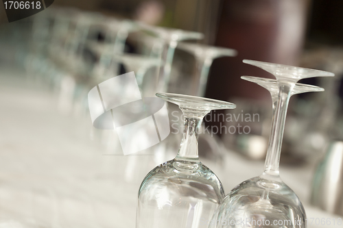 Image of Drinking Glasses Abstract in Formal Dining Room