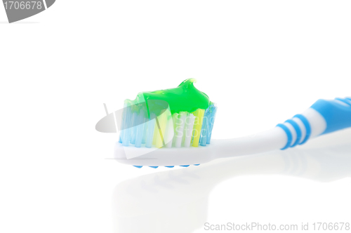 Image of Toothbrush dental hygiene on white background