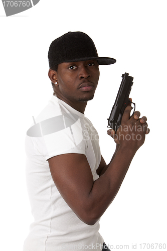 Image of Young thug with a gun