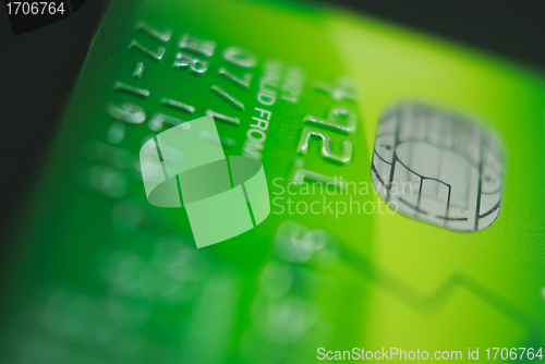 Image of Bank card close up