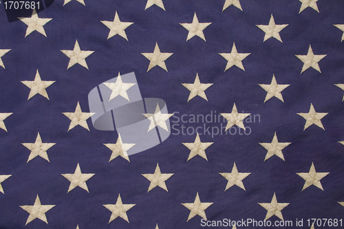 Image of White stars on a field of blue representing the union on the Ame