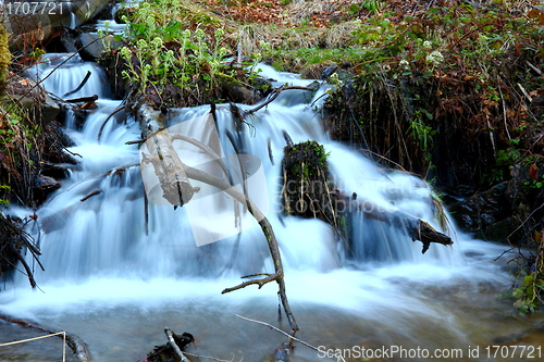 Image of waterfall in the mountains