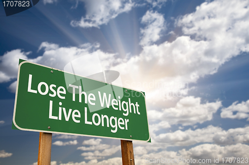 Image of Lose The Weight Live Longer Green Road Sign