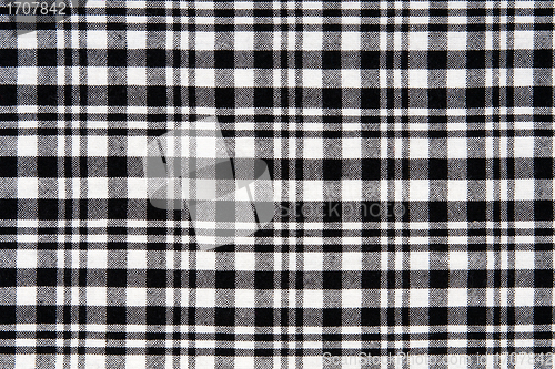 Image of Black and white checkered cloth