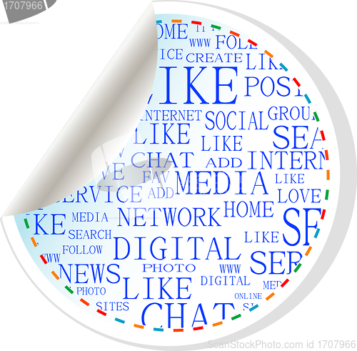 Image of Social media button - label sticker