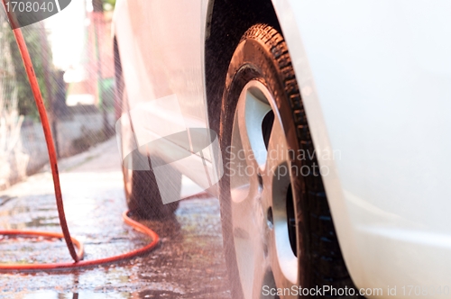 Image of Washing a car