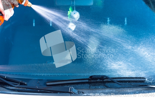 Image of Washing a car