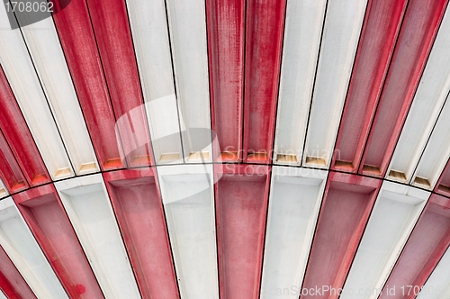 Image of Red and white abstract background