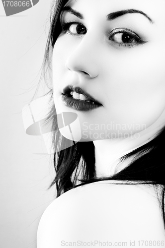 Image of Closeup of a fashion model
