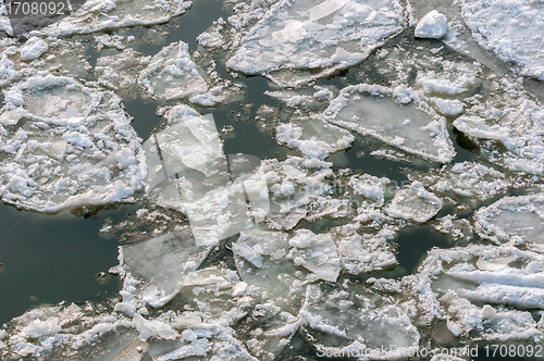Image of Ice on water