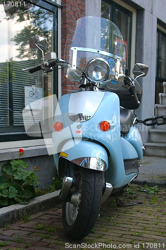 Image of blue motorcycle