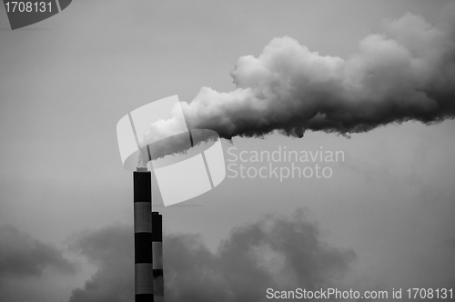 Image of Big chimney with smoke