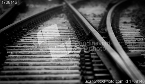 Image of Dark railway closeup