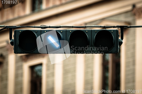 Image of Traffic lamp in the city