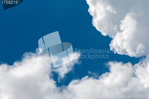 Image of Beautiful cloudscape with fluffy clouds