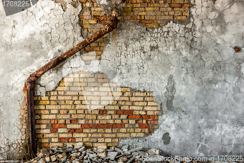 Image of Industrial background with sewer pipe